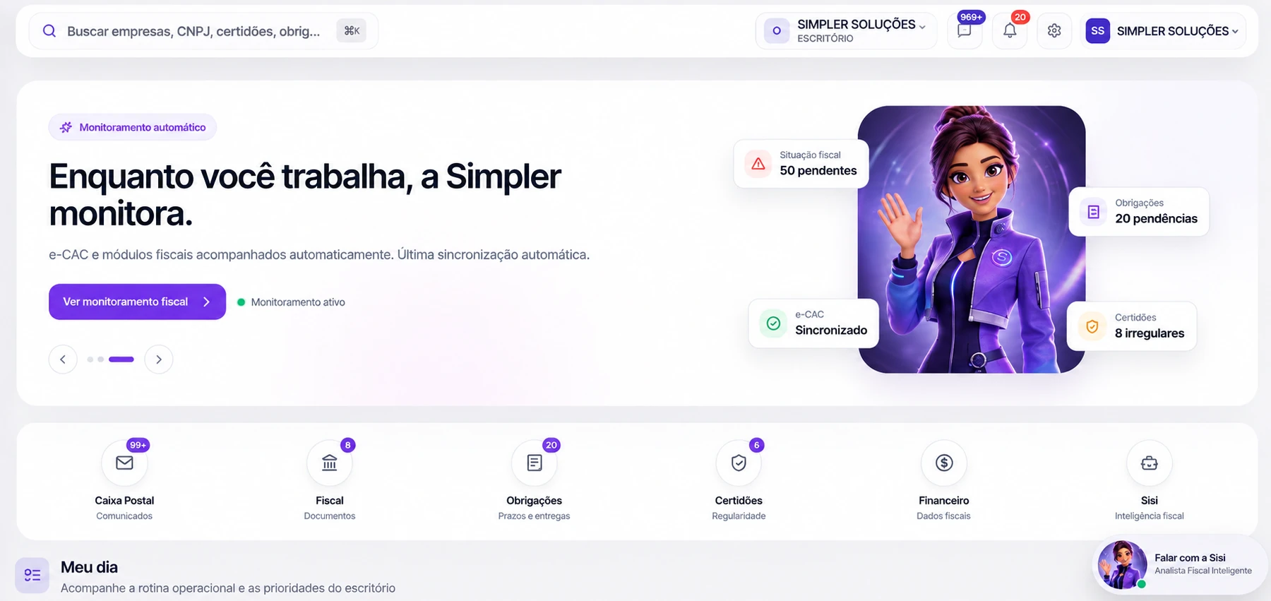 Monitoramento fiscal da Simpler